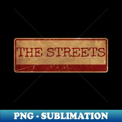 Aliska text red gold retro The Streets - Signature Sublimation PNG File - Perfect for Sublimation Mastery