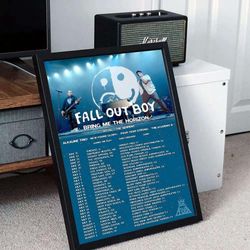 fall out boy poster, fall out boy tour 2023 poster, rock band poster