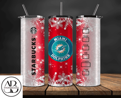 Miami Dolphins Christmas Tumbler Png, NFL Merry Christmas Png, NFL, NFL Football Png 52