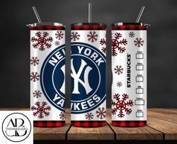 New York Yankees Png, Christmas Coffee MLB Tumbler Png, MLB Christmas Tumbler Png, MLB Baseball 07