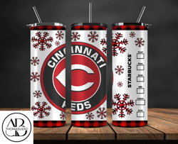 Cincinnati Reds Png, Christmas Coffee MLB Tumbler Png, MLB Christmas Tumbler Png, MLB Baseball 26