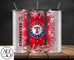 Texas Rangers Png, Christmas Coffee MLB Tumbler Png, MLB Christmas Tumbler Png, MLB Baseball 39