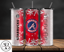 Atlanta Braves Png, Christmas Coffee MLB Tumbler Png, MLB Christmas Tumbler Png, MLB Baseball 46