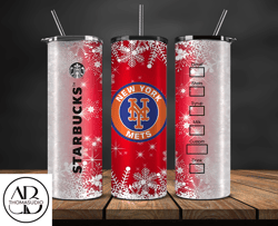 New York Mets Png, Christmas Coffee MLB Tumbler Png, MLB Christmas Tumbler Png, MLB Baseball 54