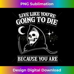 Grim Reaper Death Satanic Hail Satan Occult Men Women Tank To - Contemporary PNG Sublimation Design - Immerse in Creativity with Every Design