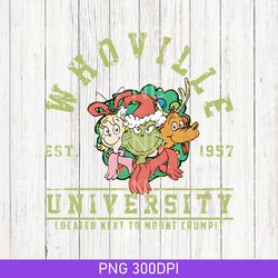 whoville university est 1957 png, personalized christmas gift, xmas party png, christmas family gift png, christmas png