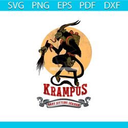 Krampus Baby Sitting Service Creepy Christmas PNG File