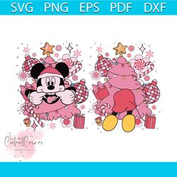 Disney Mickey Pink Christmas Tree SVG Digital File