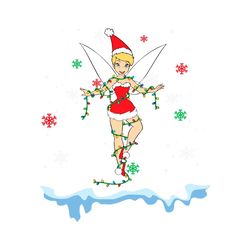 Disney Santa Tinker Bell Christmas Lights SVG Cricut File