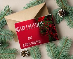 Christmas Card Digital Instant Download  5*7 Inches Card for Wishes for your friends and family members this seasons