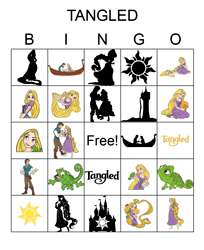 Tangled Bingo Game,Bingo Cards Printable,Bingo Party Game,50 unique bingo cards,digital download Pdf