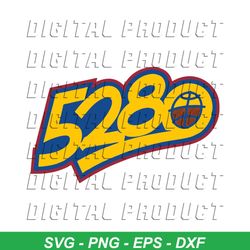 Retro 5280 Denver Nuggets Basketball SVG Cricut Files
