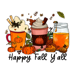Happy Fall Thanksgiving Png, Coffee Cups Png, Thankful Png, Fall Vibes Png, Hello Fall Png, Turkey Png Digital Download