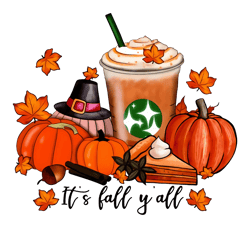 It's Fall Thanksgiving Png, Coffee Cups Png, Thankful Png, Fall Vibes Png, Hello Fall Png, Turkey Png Digital Download