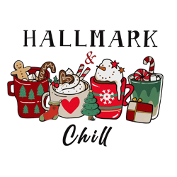 Hallmark Chill Christmas Coffee Png, Coffee Png, Merry Xmas Png, Christmas Coffee, Christmas Latte Png Instant Download