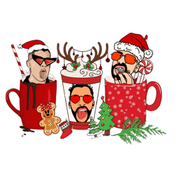 Bad Bunny Christmas Coffee Png, Bad Bunny Png, Merry Xmas Png, Christmas Coffee, Christmas Latte Png Instant Download