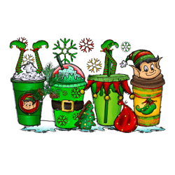 Elf Christmas Coffee Png, Merry Xmas Png, Merry Xmas Png, Christmas Png, Christmas Latte Png Instant Download