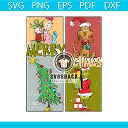 Vintage Merry Grinchmas Characters PNG Download File