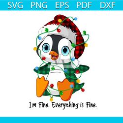 Cute Penguins Santa Christmas Lights PNG Download File