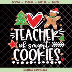 Teacher Of Smart Cookies Christmas Tree SVG Digital Files