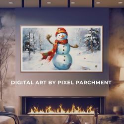 Christmas Wall Art CottageDecor Printable Vintage Christmas Decor Winter Print Oil Painting Dark Academia Decor Holiday