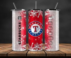 Texas Rangers Png, Christmas Coffee MLB Tumbler Png, MLB Christmas Tumbler Png, MLB Baseball 39