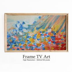 Samsung Frame TV Art Wildflower Field, Flower Meadow, Vintage Painting, Digital Download.jpg