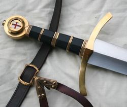 Medieval Knights Sword, Handmade Sword, Knights Templar Swords, Gift For Him, Birthday Gift, Wedding Gift, Groomsmen Gif