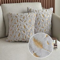 Pillows Cover Nordic Cushion Cover 45x45 Velvet, Gold Feather Pillow Covers Decorative Pillows