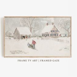 Frame TV Art Winter, Art for Frame TV, Christmas Painting, Winter Painting, Frame TV Art Winter.jpg
