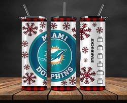 Miami Dolphins Christmas Tumbler Png, NFL Merry Christmas Png, NFL, NFL Football Png 20