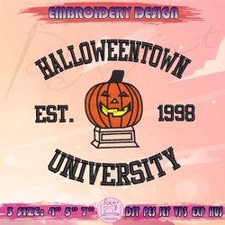 Halloweentown University Embroidery Design, Scary Pumpkin Embroidery, Halloween Embroidery, Machine Embroidery Designs