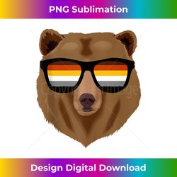 mens gay pride bear flag sunglasses for bear men and admirers tank to - sublimation-optimized png file - chic, bold, and uncompromising