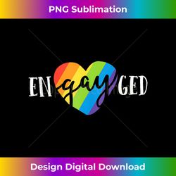 Engayged LGBT Pride Engaged Gay Bridesmaid Wedding Lesbian Tank To - Innovative PNG Sublimation Design - Striking & Memorable Impressions