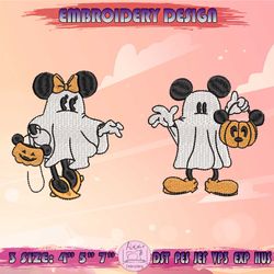 Mickey And Minnie Embroidery Design, Halloween Mickey Embroidery, Mickey Halloween Embroidery, Machine Embroidery Designs