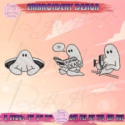 Halloween Horror Ghost Embroidery Design, Stay Spooky Embroidery, Halloween Embroidery, Machine Embroidery Designs