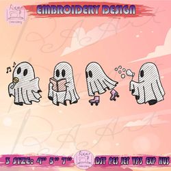 Сute Ghost Embroidery Design, Boo Embroidery, Stay Spooky Embroidery, Halloween Embroidery, Machine Embroidery Designs