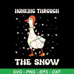 Honking Through The Snow Christmas Light SVG Cricut Files