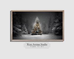 Christmas Samsung Frame TV Artwork,  Christmas Decor, Holiday Decor, Fine Art, Winter TV Art, Snowy Winter Painting, Ins