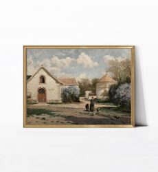 Country Wall Art, Vintage Country Painting, Printable Wall Art, Farmhouse Decor, Printable Wall Art.jpg