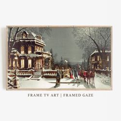 Frame TV Art Christmas, Holiday Painting, The Frame TV Art , Vintage Art, Instant Digital Download.jpg