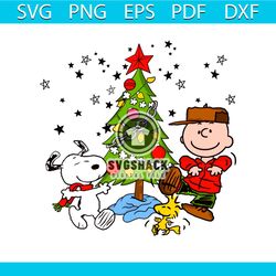 Charlie Brown And The Snoopy Christmas Tree SVG File
