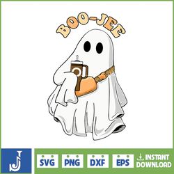 Boo-Jee Stanley Tumbler Inspired Ghost Svg, Fall Sublimation Design For T-Shirt Printing Sticker Spooky Halloween Svg (3