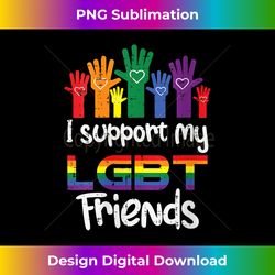 Womens I Support My LGBT Friends Gay Pride LGBTQ Straight Ally V-Neck - Vibrant Sublimation Digital Download - Crafted for Sublimation Excellence
