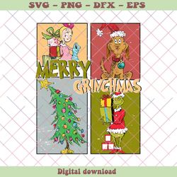 Vintage Merry Grinchmas Characters PNG Download File