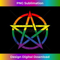 LGBT Pentagramm Gothic Gay Pride Wicca Homosexual Witchcraft Tank To - Vibrant Sublimation Digital Download - Customize with Flair