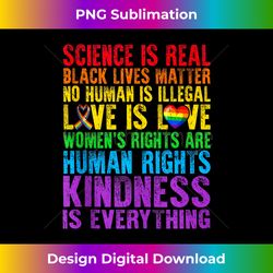 Pride BLM Science Is Real Black Lives Matter Rainbow LGBT Tank To - Futuristic PNG Sublimation File - Tailor-Made for Sublimation Craftsmanship