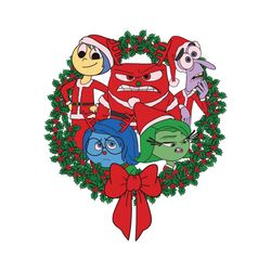 Disney Inside Out Christmas Wreath SVG Digital Cricut File
