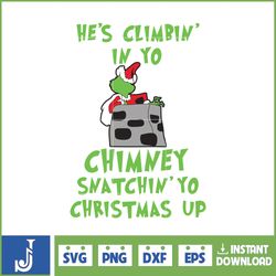 Grinch Svg, Grinch Christmas Svg, Grinch Clipart Files, Cricut and Silhouette Files Digital File (123)