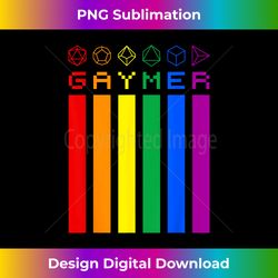 Gaymer - Rainbow Dice Flag LGBTQ+ Pride Gay Gamer - Futuristic PNG Sublimation File - Enhance Your Art with a Dash of Spice